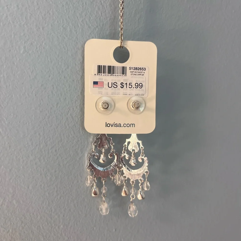 Silver dangle earrings - Picture 4 of 4